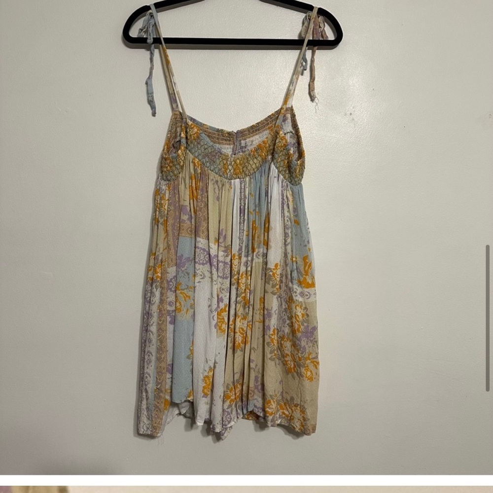 Free People Rule the World Romper in Pastel Patchwork Size Large